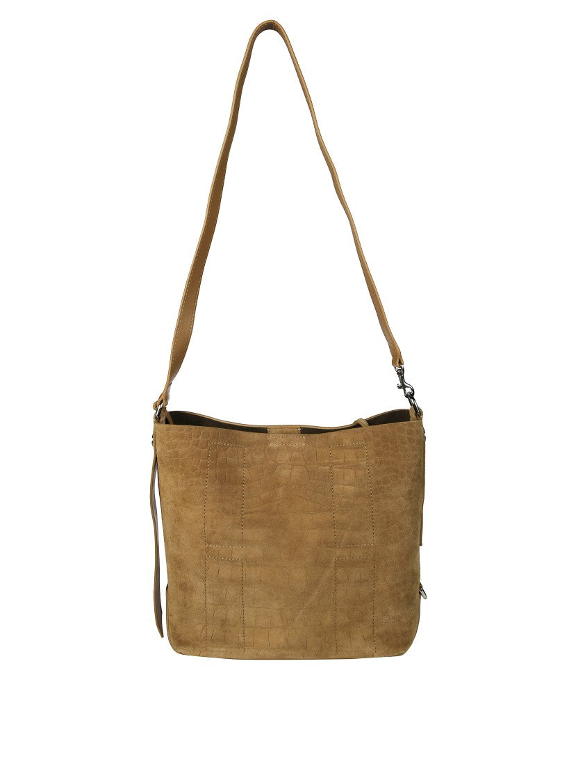 Hogan Crocodile-Embossed Shoulder Bag With Adjustable Strap