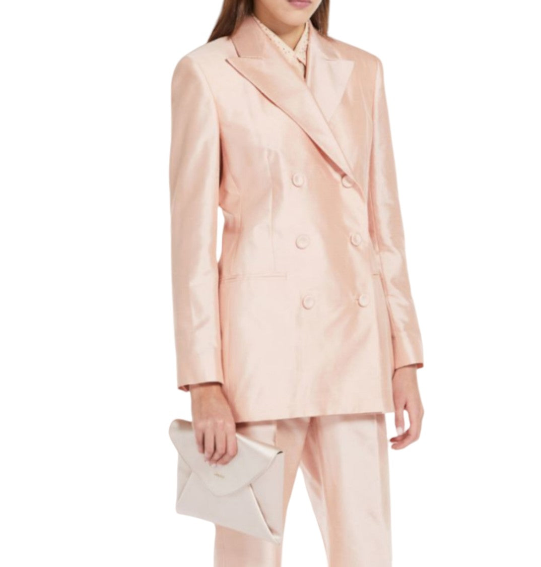 Max Mara Double-Breasted Blazer With Padded Shoulders