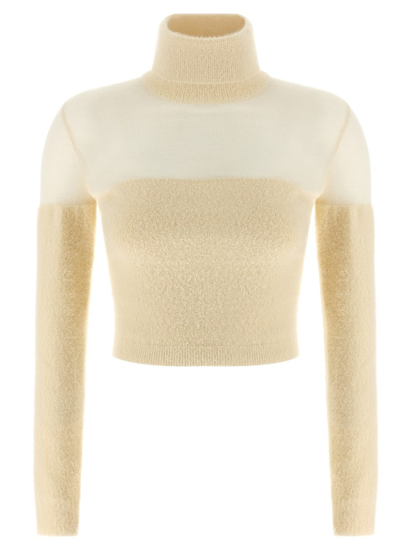 Elisabetta Franchi Brushed Insert Turtleneck Sweater