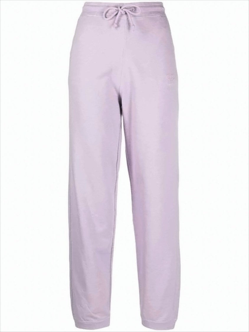 Ganni Pastel Lavender Jogger Pants With Adjustable Drawstring