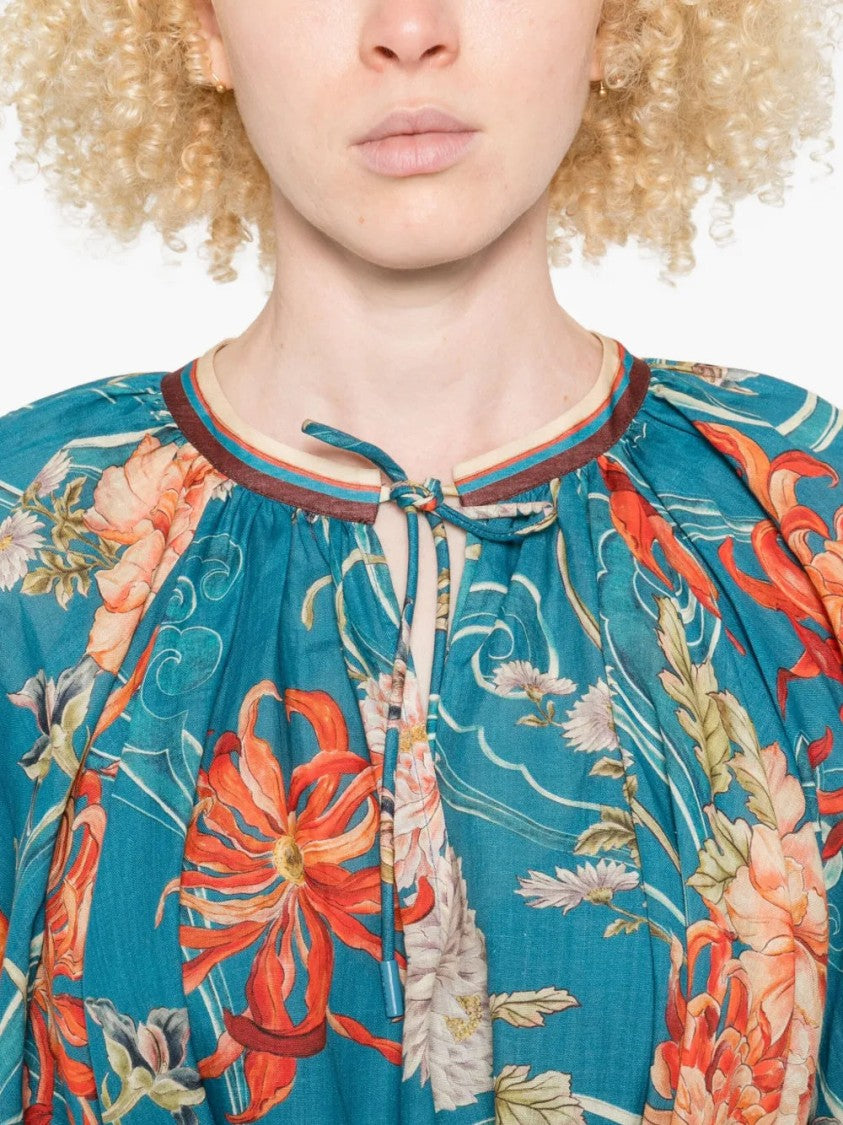 Alemais Fletcher Floral-Print Mini Dress