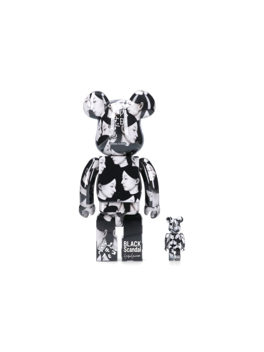 Medicom Toy Monochrome Bear Figurines With Glossy Finish