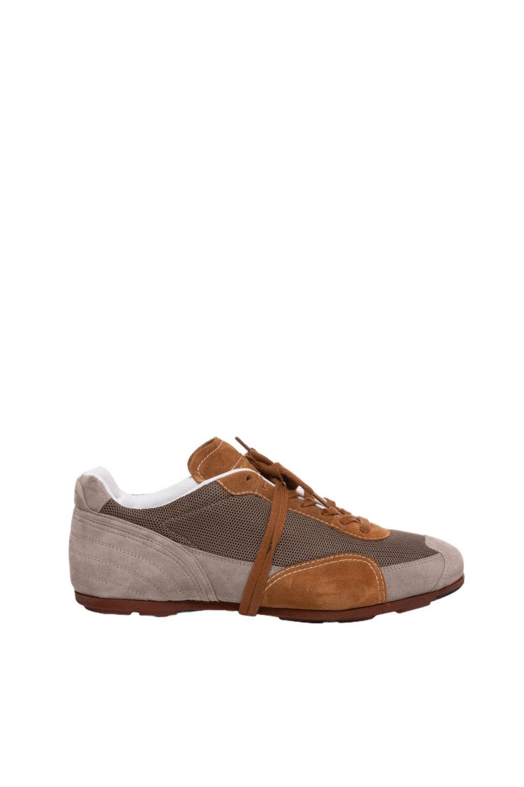 Pantofola D'oro Blue Mesh Suede Pdo Hand-Stitched Sneakers