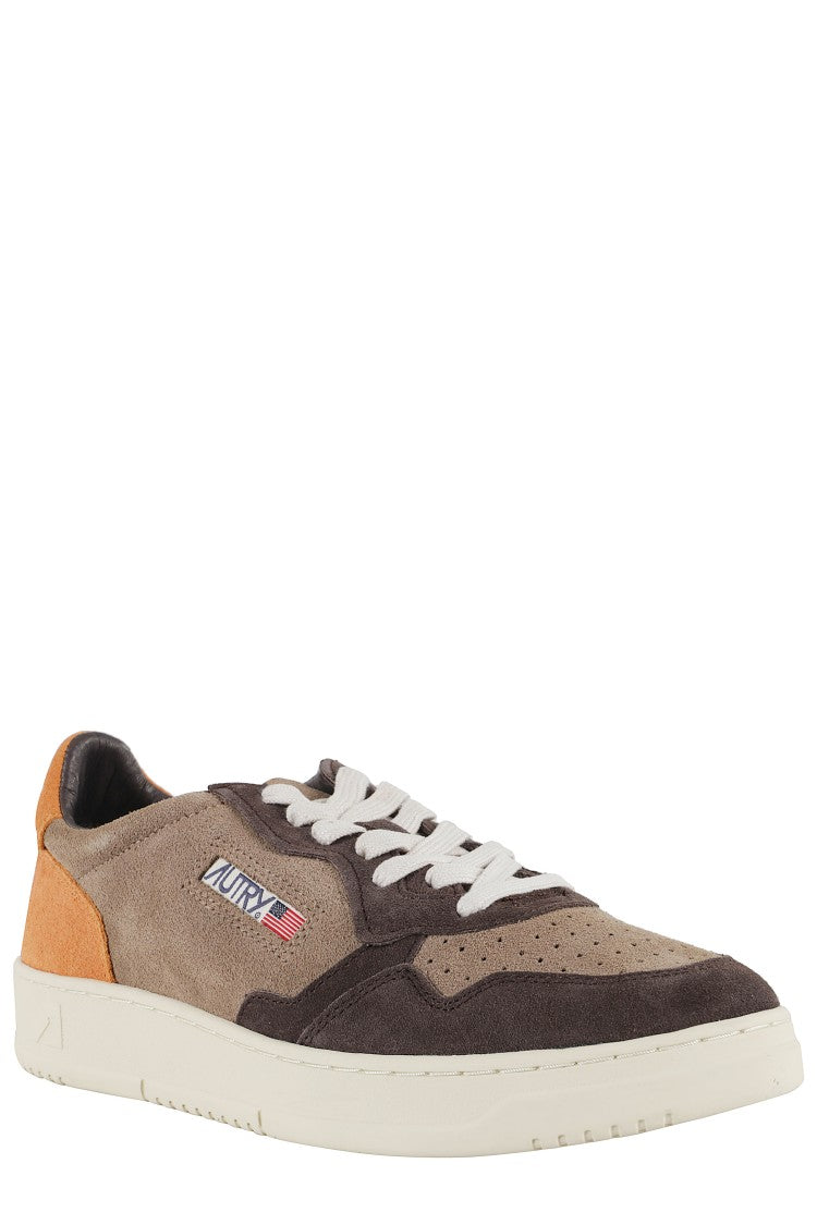 Autry Medalist Color Block Suede Low-Top Sneakers