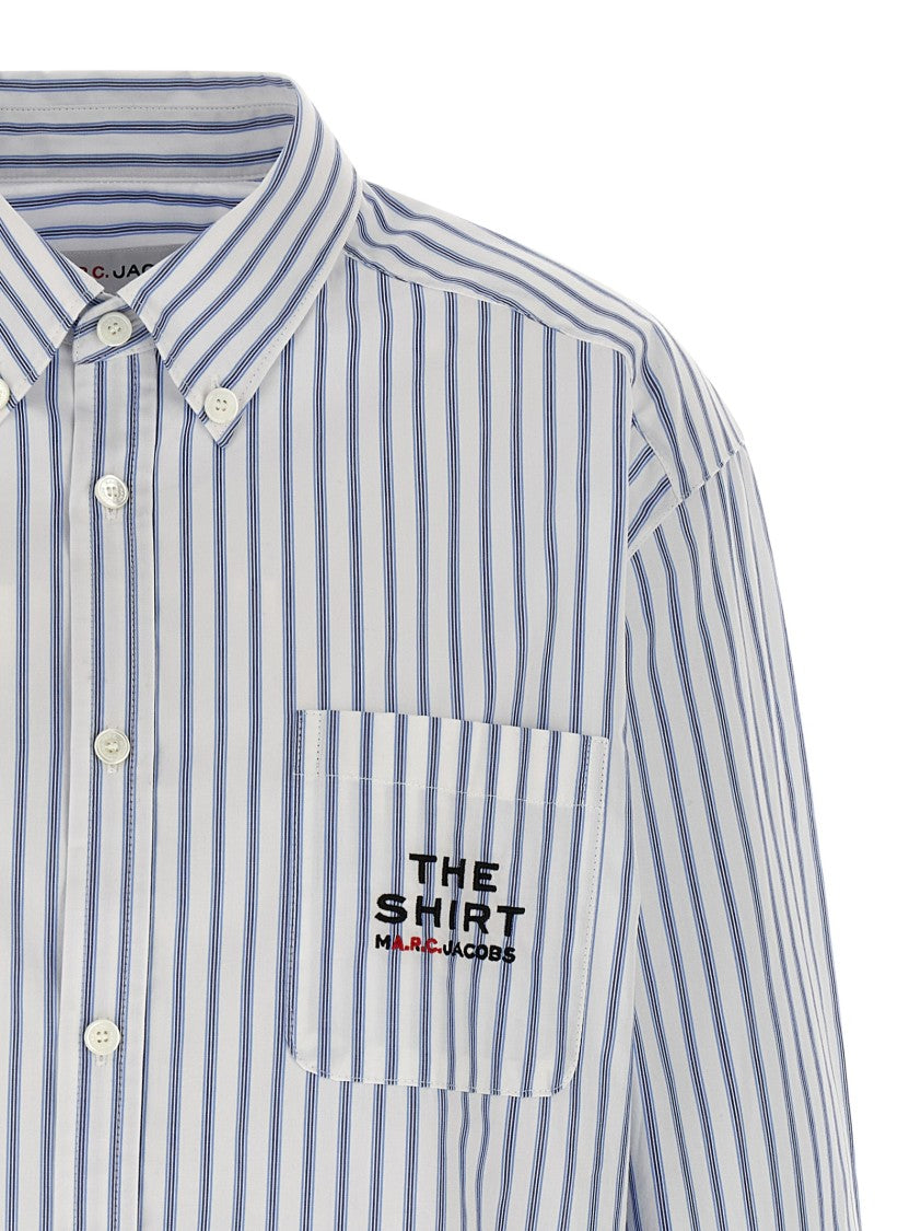 A.P.C. Oversized Striped Button-Down Shirt With Logo Details