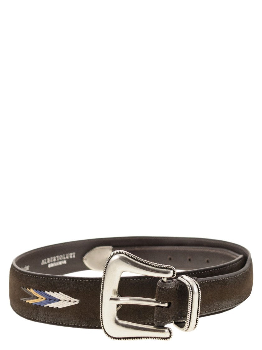 Alberto Luti Brown Suede Belt