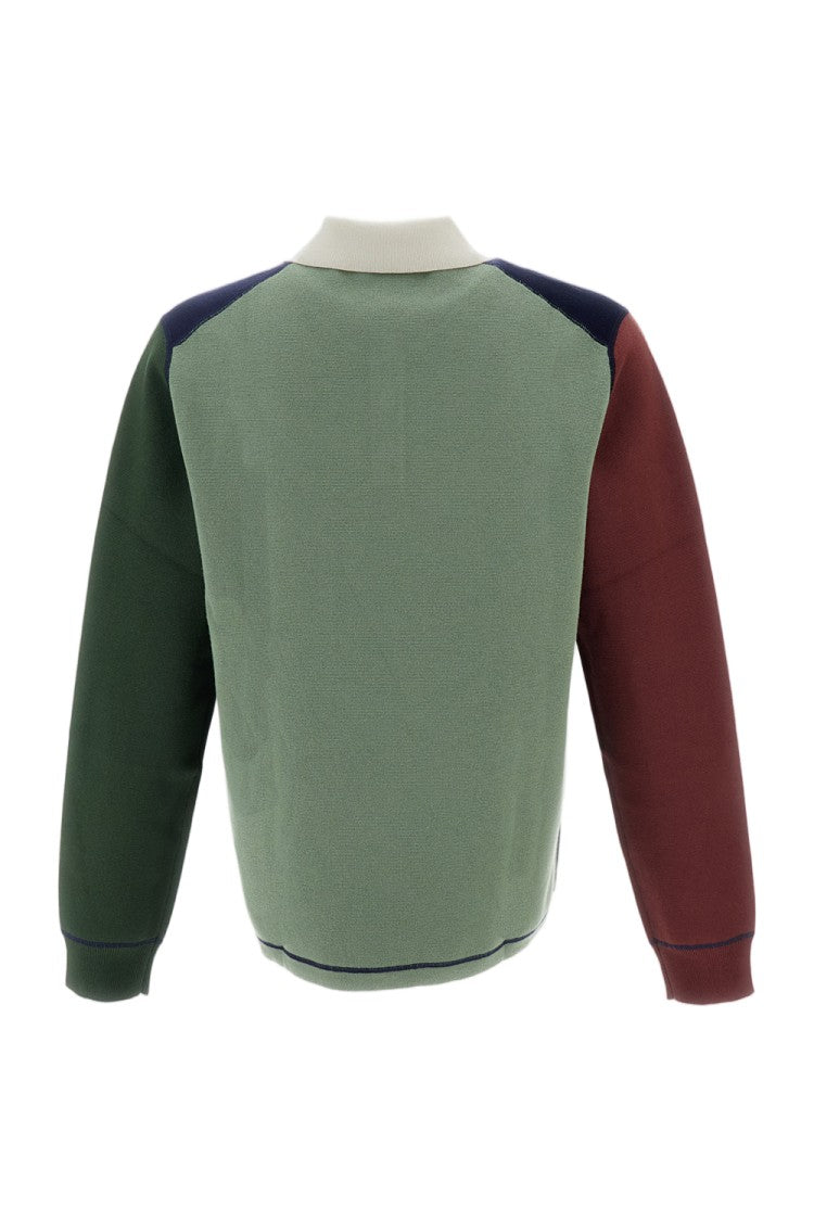 Paul Smith Cotton-Blend Long-Sleeved Polo Sweater