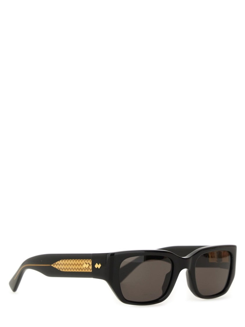 Bottega Veneta Braided Gold-Tone Square Sunglasses