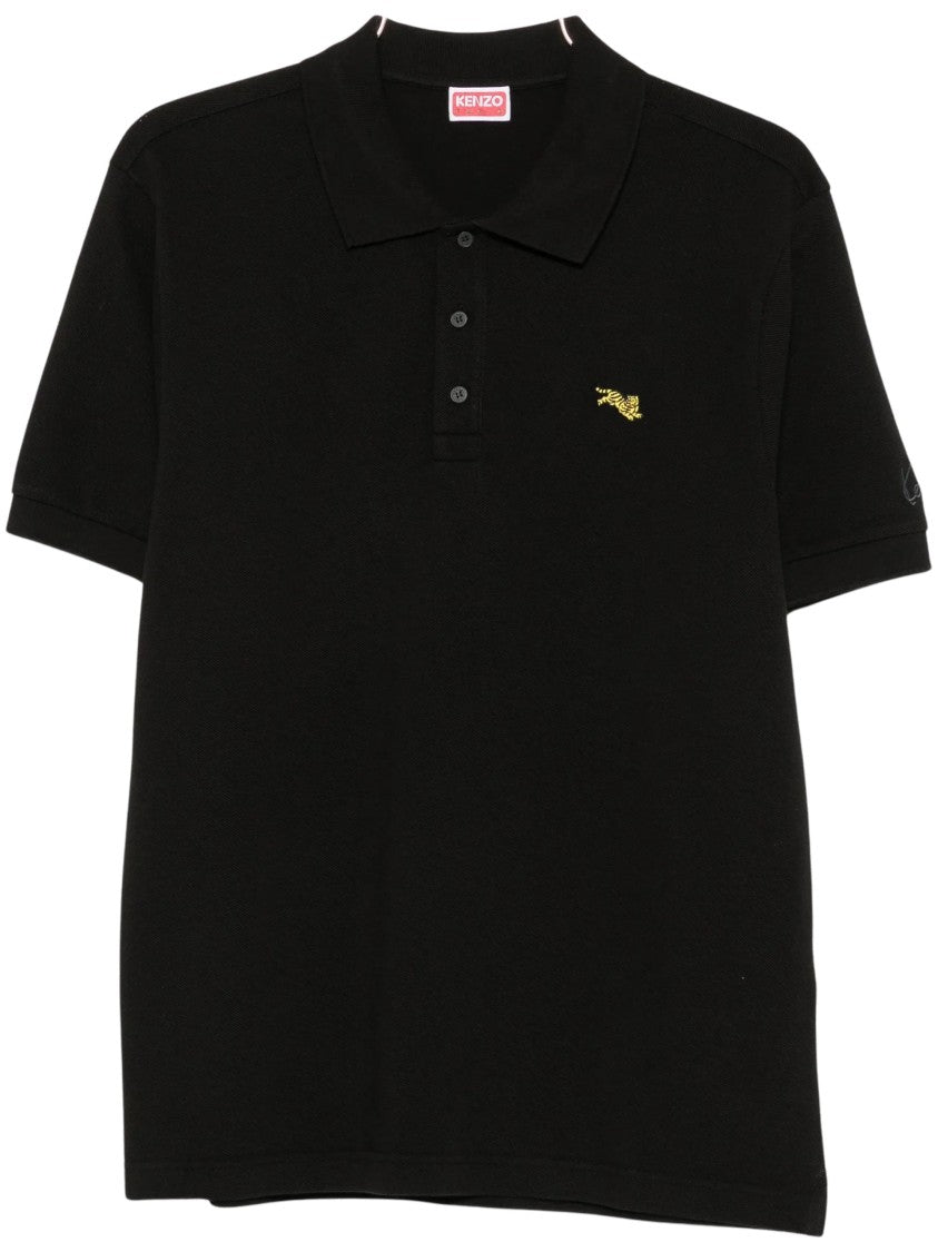 Kenzo Jumping Tiger Embroidered Slim Polo Shirt