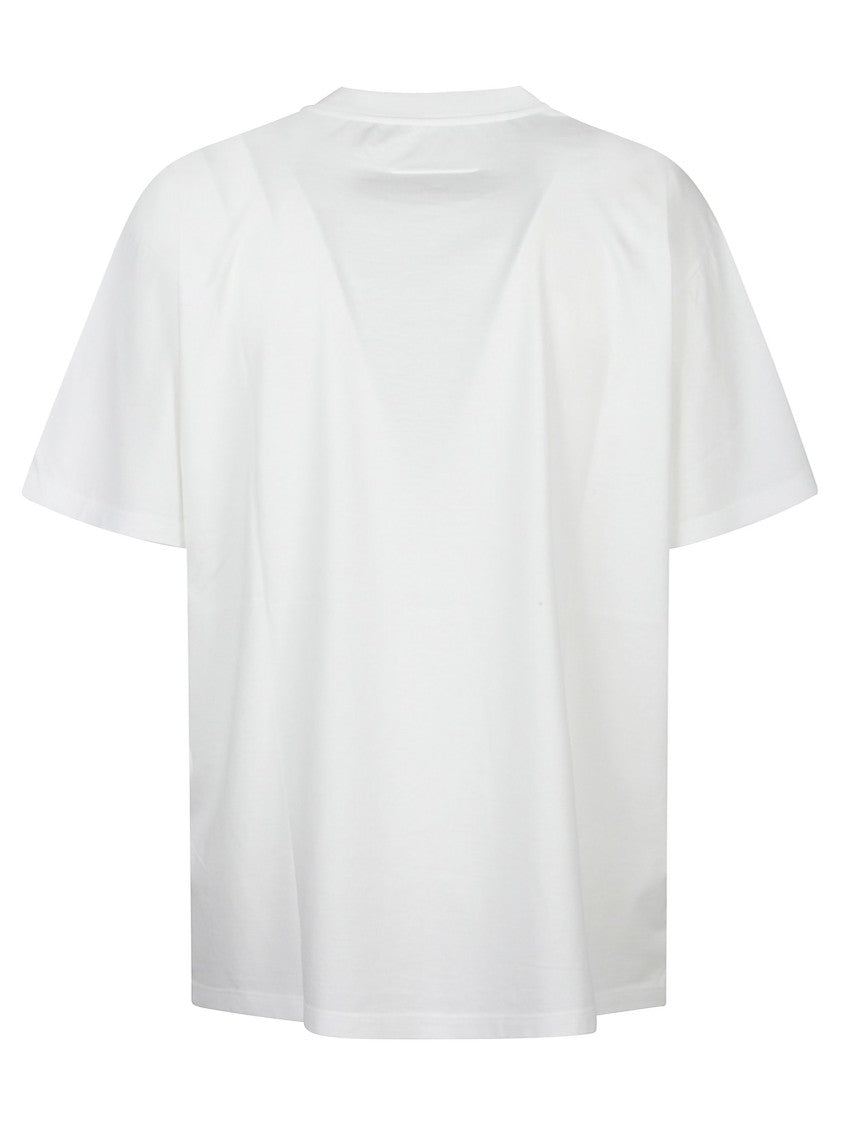 Mm6 By Maison Margiela White Spray Effect Cotton T-Shirt