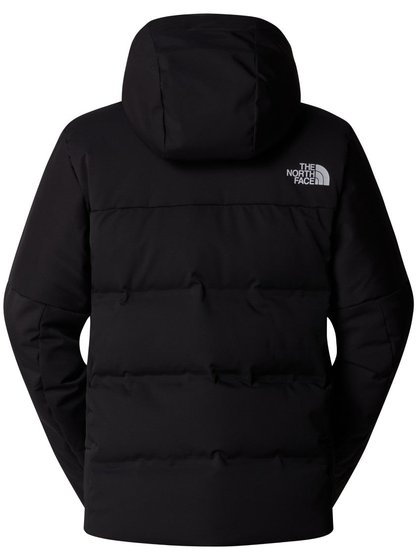 The North Face Padded Black Down Jacket With Hood And Adjustable Cuffs