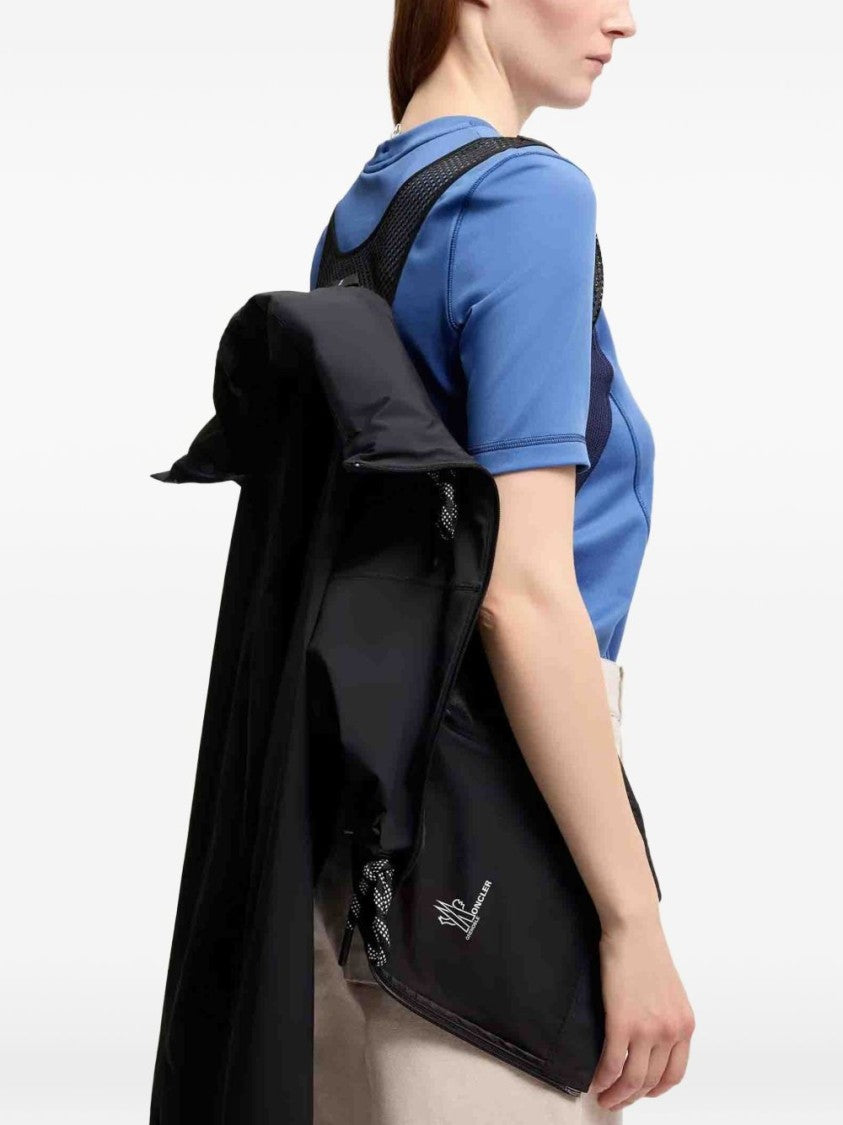 Moncler Grenoble Black Jacket With Adjustable Features