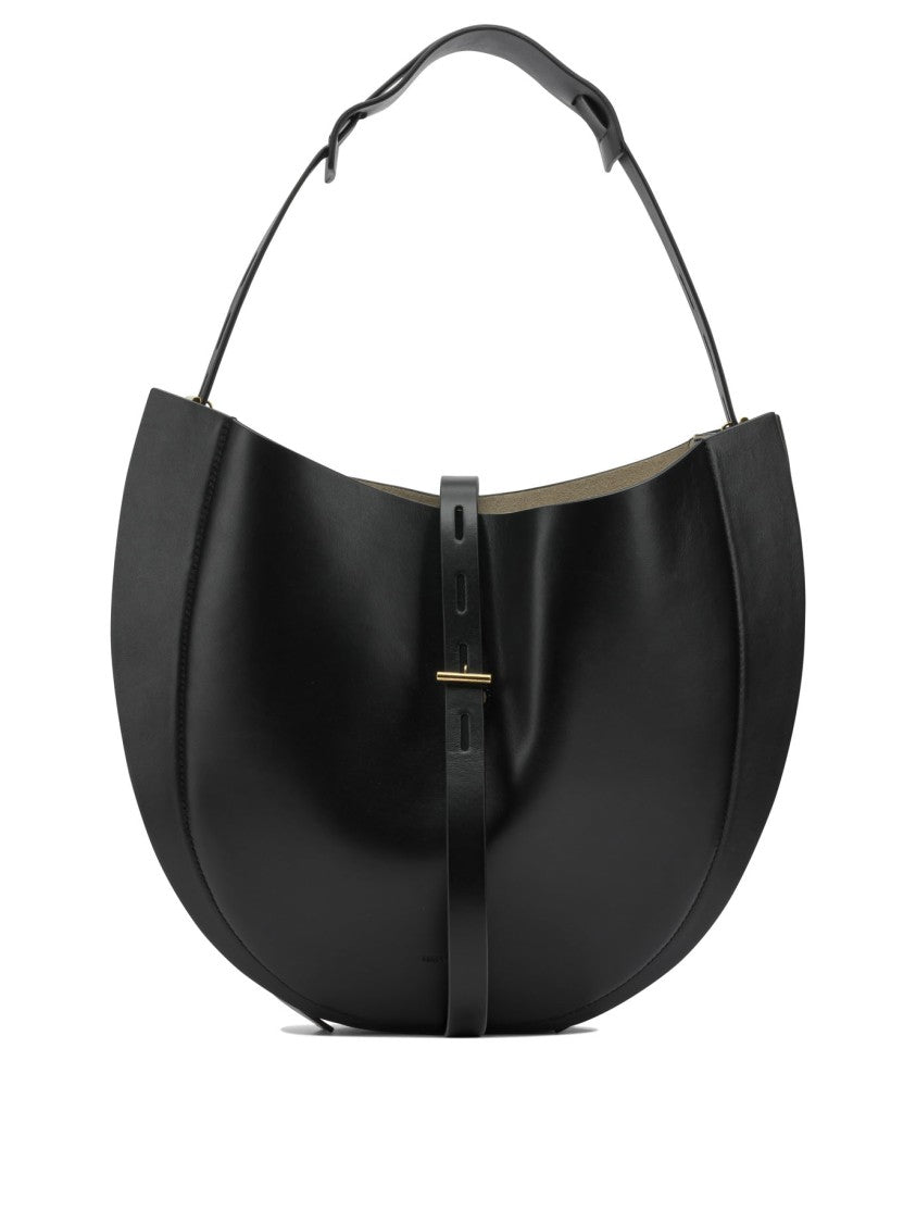 Minobossi Curved Silhouette Shoulder Bag With Gold-Tone Buckle