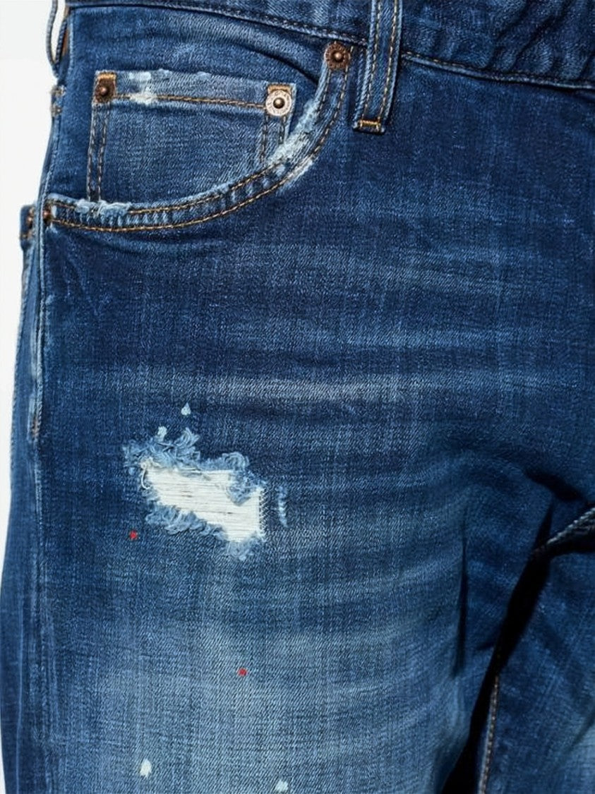 Dsquared2 Distressed Medium Blue Denim Pants