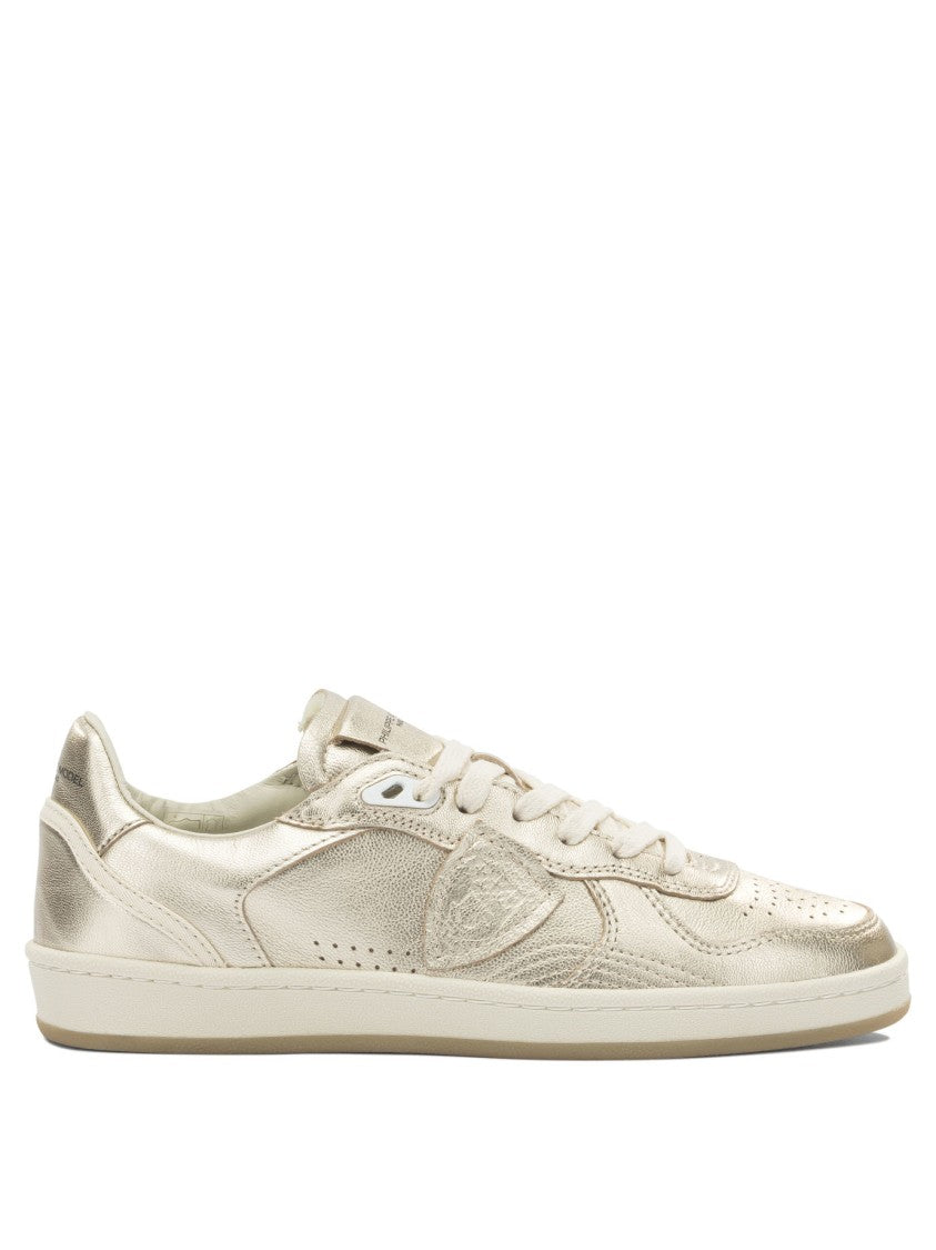 Philippe Model Paris Metallic Gold Leather Sneakers
