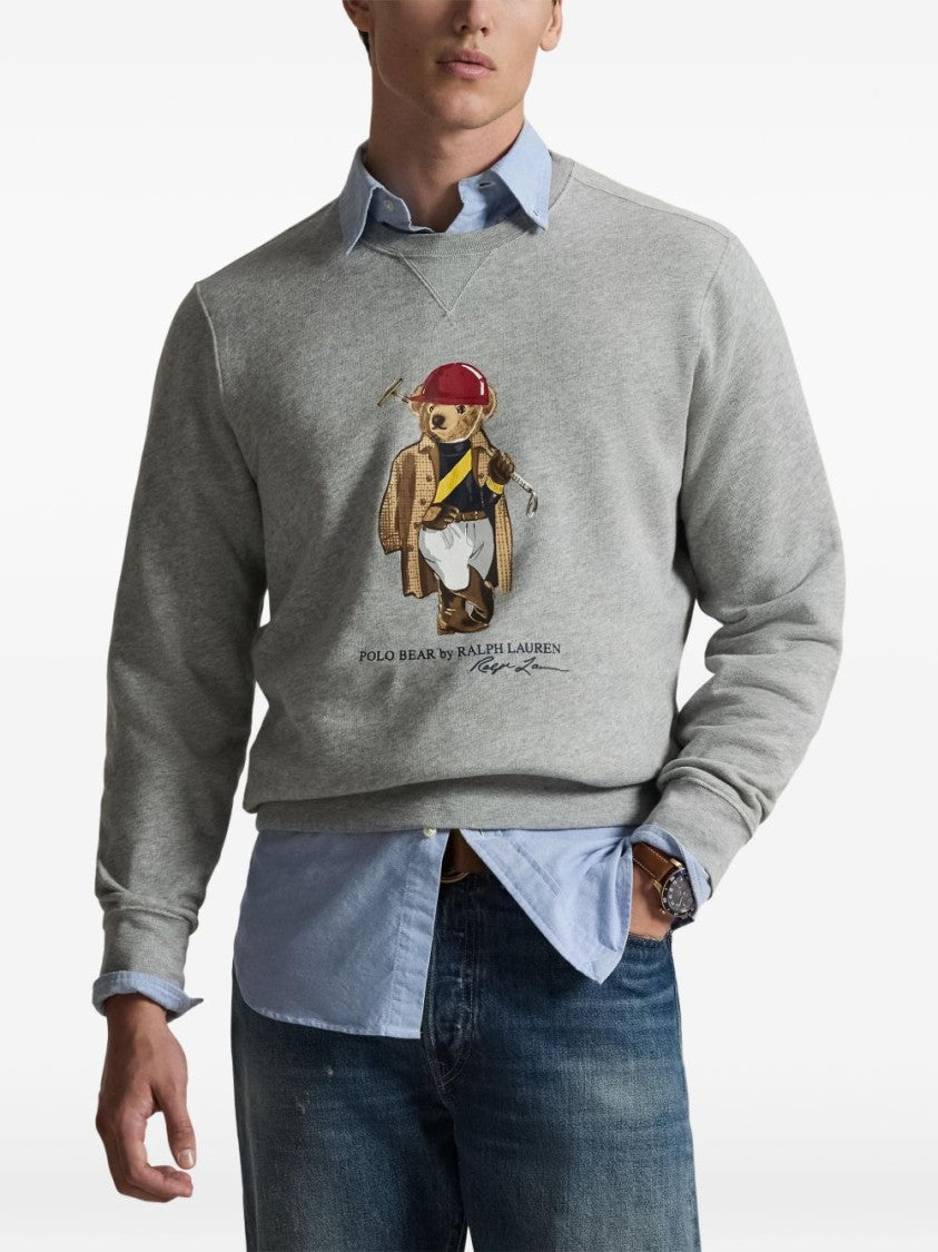 Polo Ralph Lauren Ribbed Knit Sweatshirt With Polo Bear Graphic