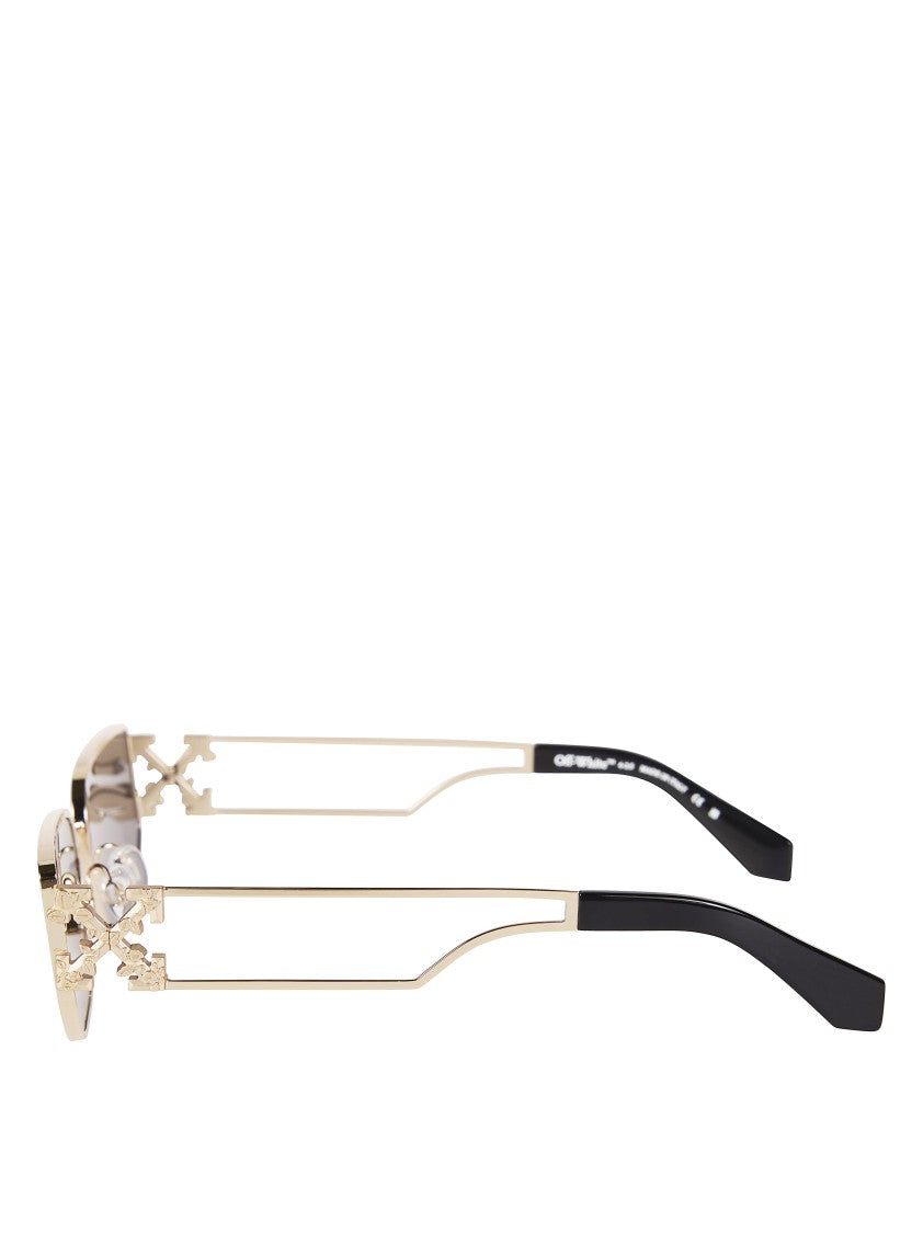 Off-White Gold Allen Metal Double Wire Sunglasses