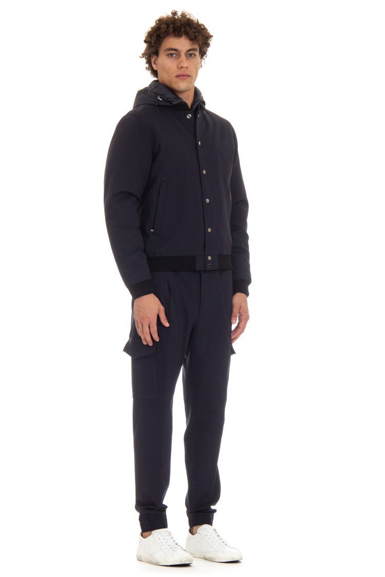 Moorer Active Jersey Viscose Bomber Down Jacket