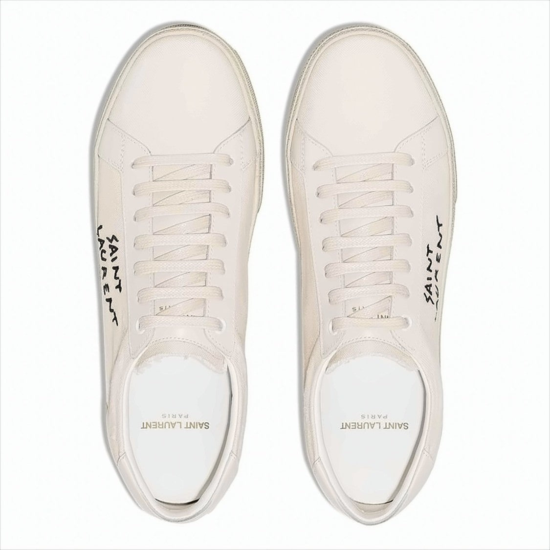 Saint Laurent Low-Top Minimalist Sneakers With Handwritten Logo