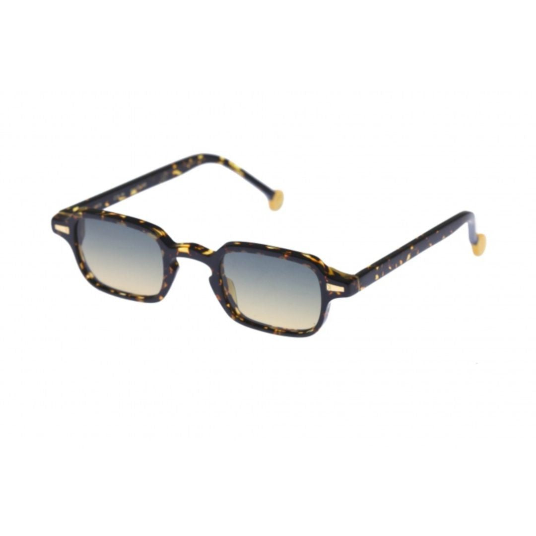 Kyme Gold Luigi Gradient Tortoiseshell Rectangular Sunglasses