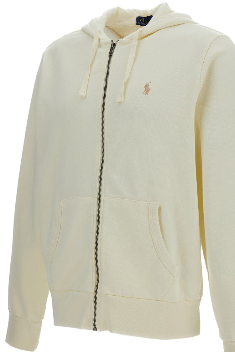 Polo Ralph Lauren Embroidered Cotton Zip Hoodie With Drawstring Closure