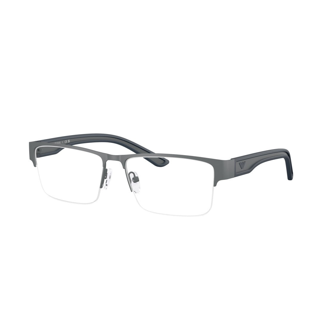 Emporio Armani 0Ea1182 Semi-Rimless Rectangular Eyeglasses With Matte Finish