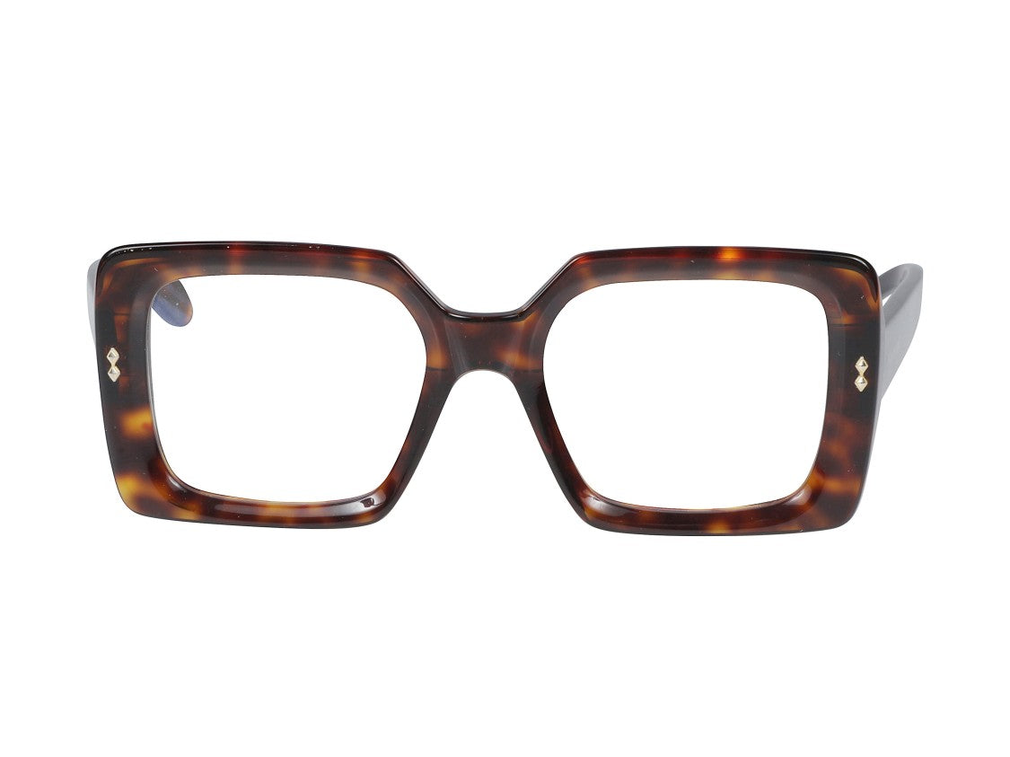 Kador Gold Kate Glamour Tortoiseshell Oversized Square Eyeglasses