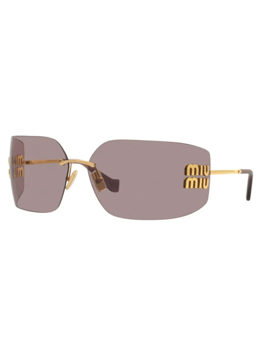 Miu Miu Bold Square Metal Sunglasses With Unique Logo Detail