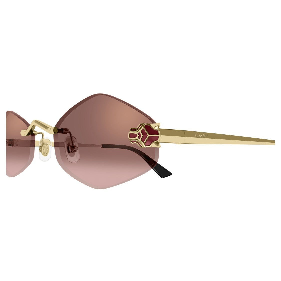 Cartier Rimless Sunglasses With Distinctive Panther Motif