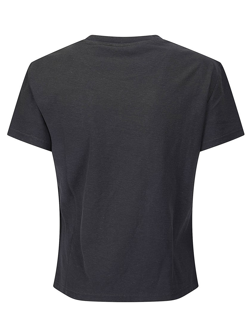 Acne Studios Front-Print Cotton And Hemp T-Shirt With Classic Crew Neck