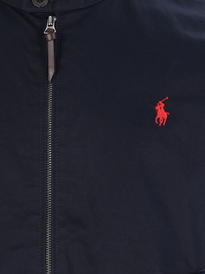 Polo Ralph Lauren Navy Blue High Neck Cotton Zip Jacket