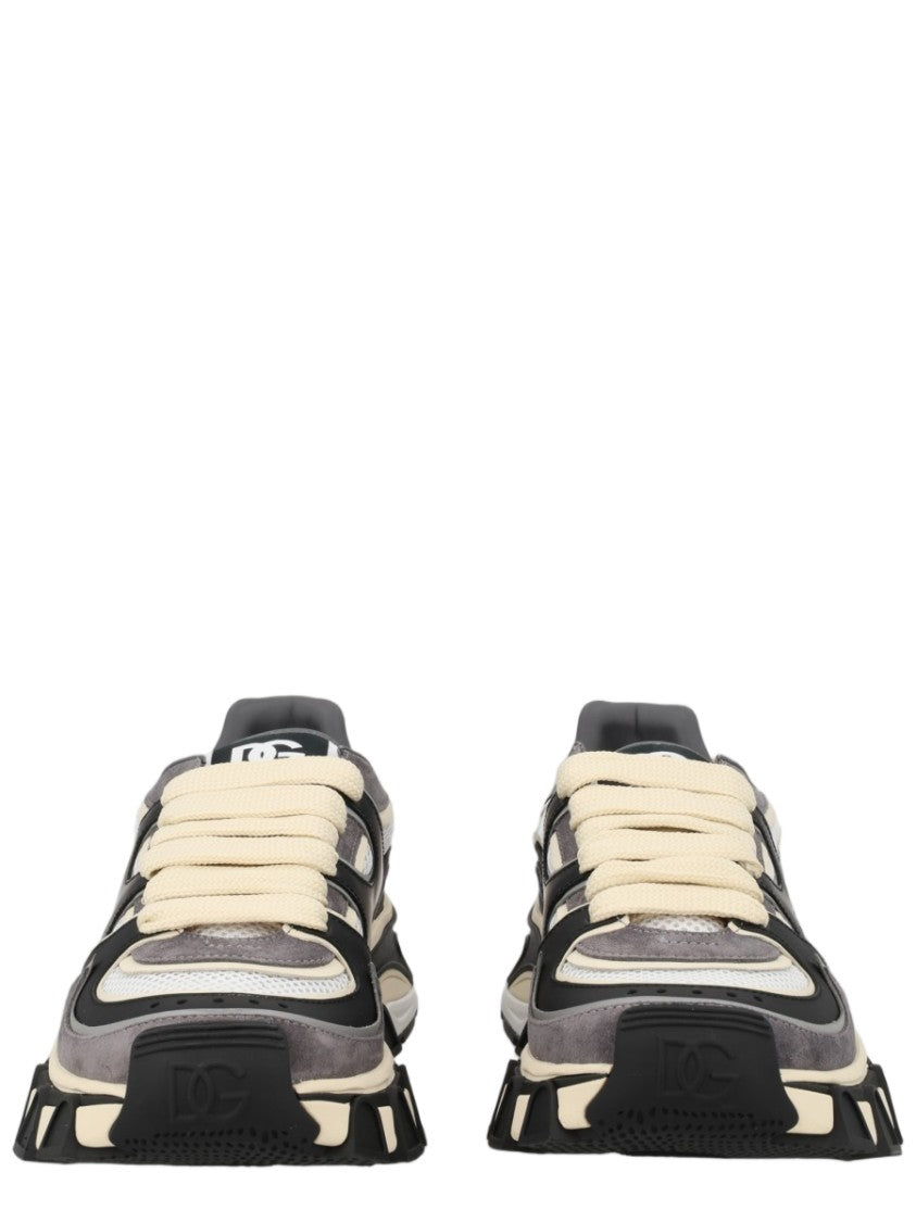 Dolce & Gabbana Dg Country Road Layered Chunky Leather-Blend Sneakers