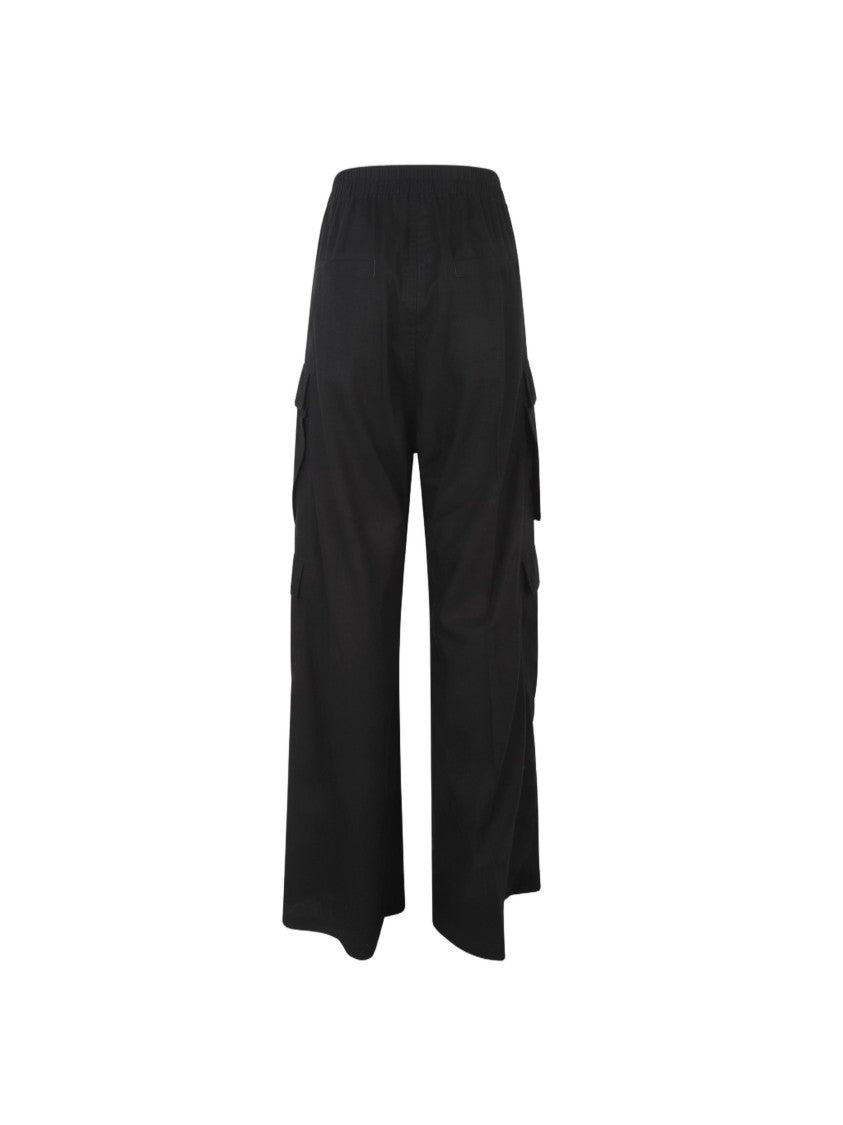 Rick Owens Wide-Leg Cargo Pants With Drawstring Waist