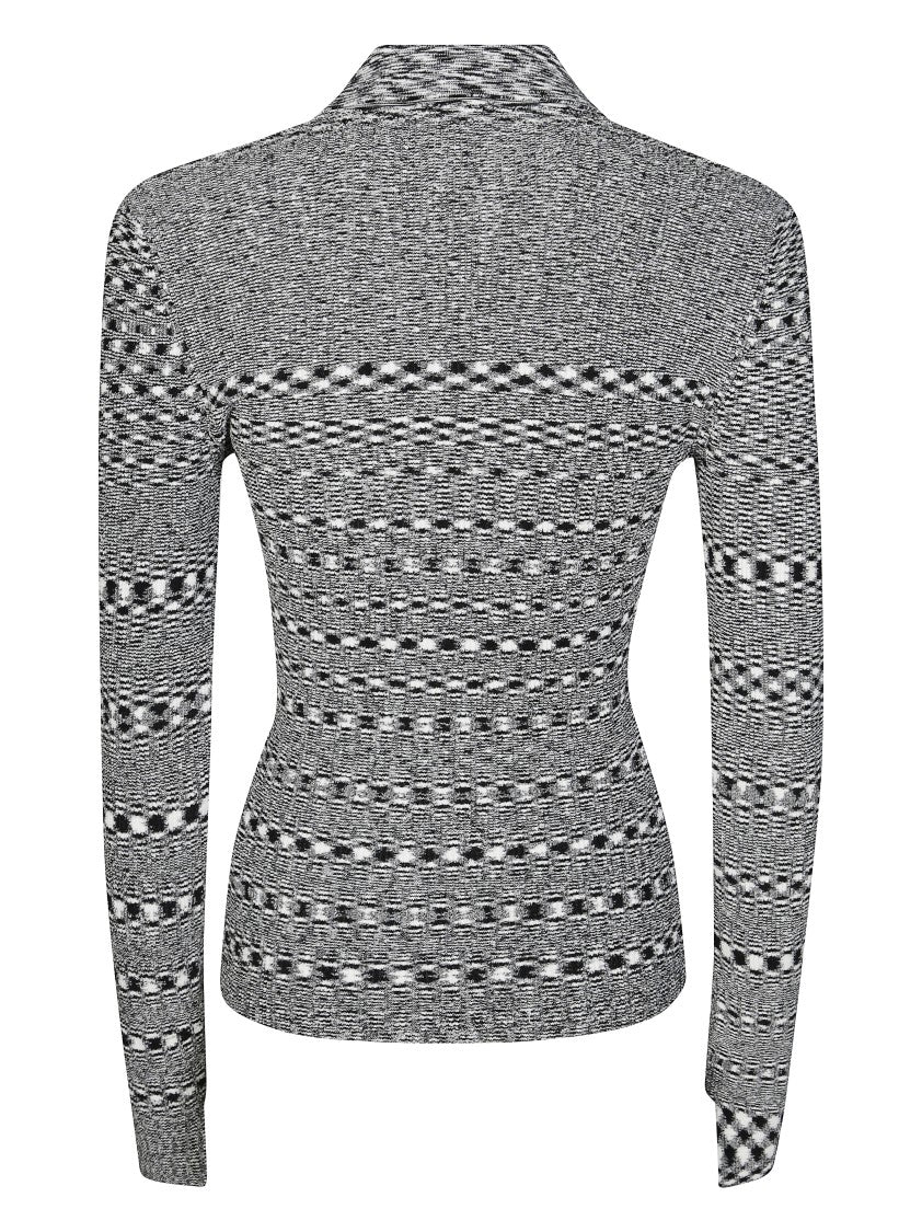 Ganni Space-Dyed Polo Shirt With Classic Collar