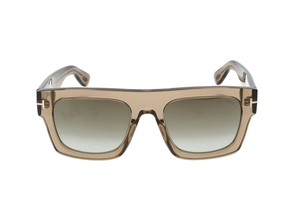 Tom Ford Ft0711 47Q Light Brown/Other/Green Mirror Sunglasses 53/20/145