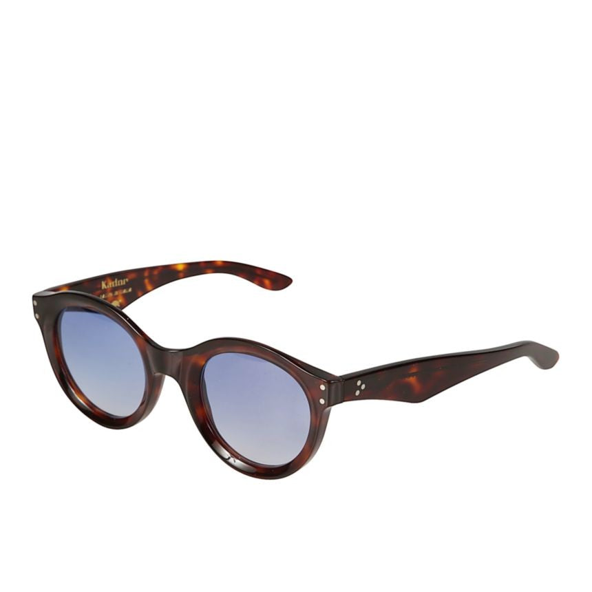 Kador Thick Rounded Tortoiseshell Sunglasses With Gradient Lenses