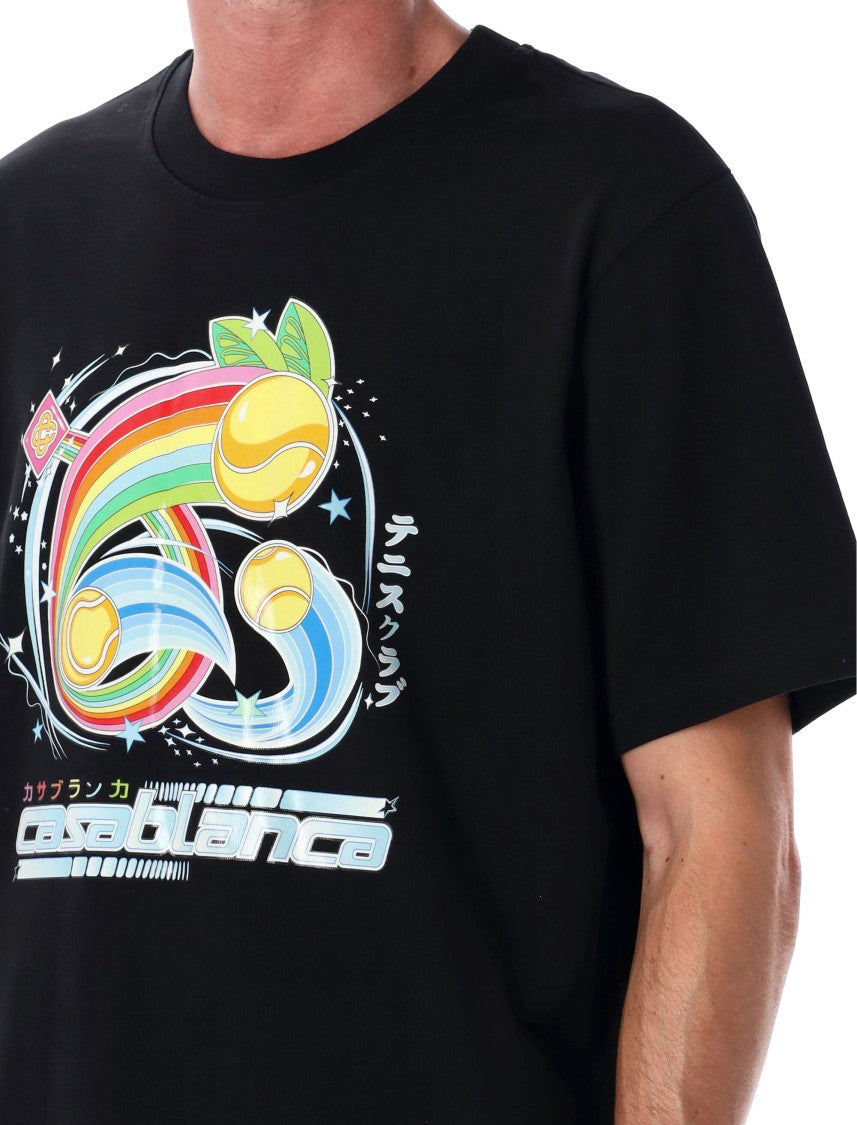Casablanca Black Manga Tennis Ball T-Shirt