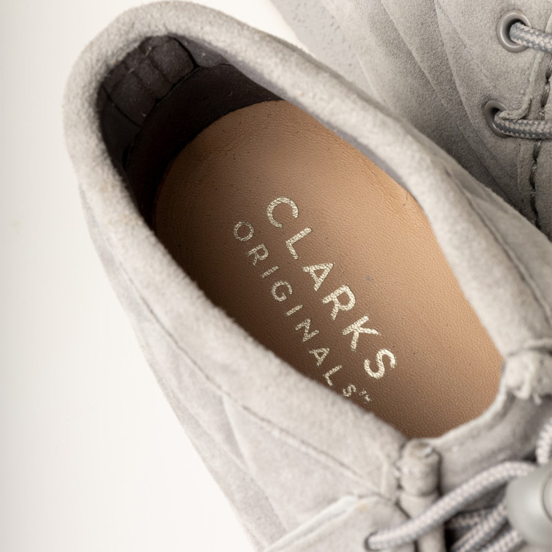 Clarks Quilted Grey Suede Sneakers With Adjustable Toggle Closure