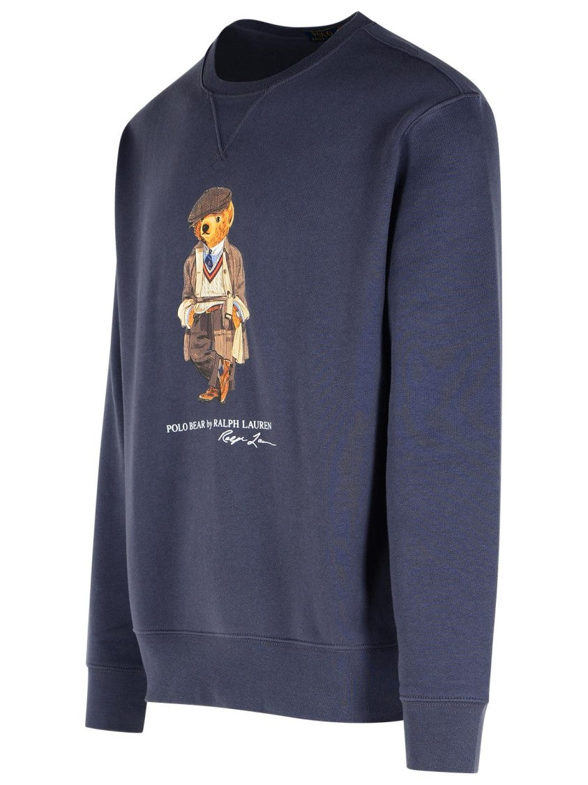 Polo Ralph Lauren Orso Sweatshirt In Blue Cotton Blend