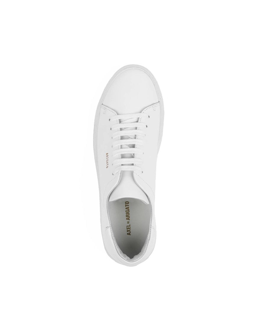 Axel Arigato Clean 90 White Low-Top Sneakers With Gold Logo Detail