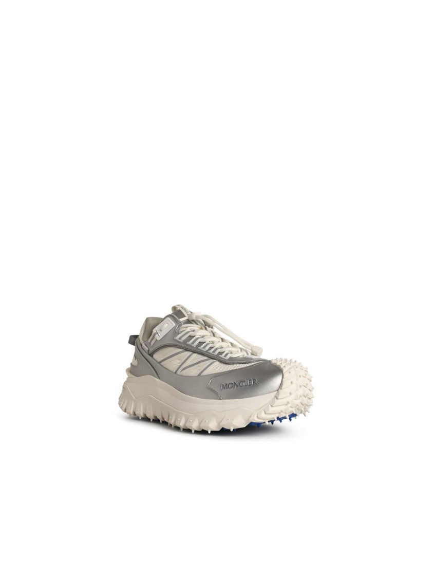 Moncler Trailgrip Gtx' Silver Leather Blend Sneakers