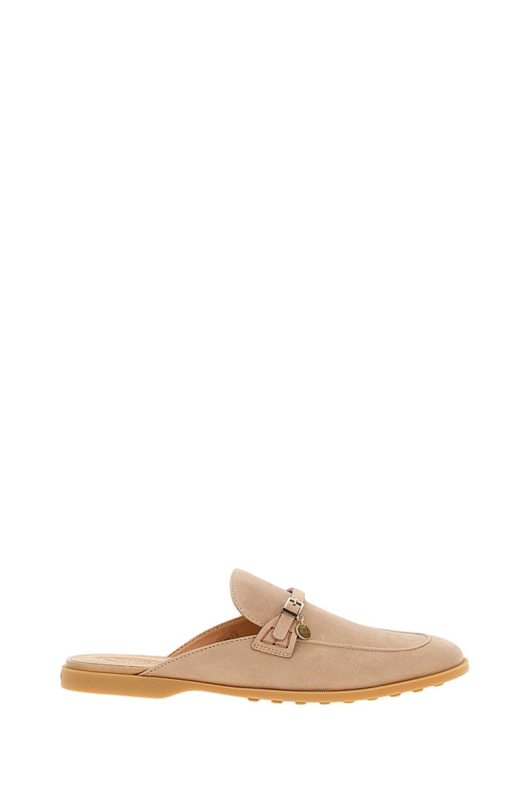 Tod's Antique Pink Tod’S Gommini Nubuck Mules