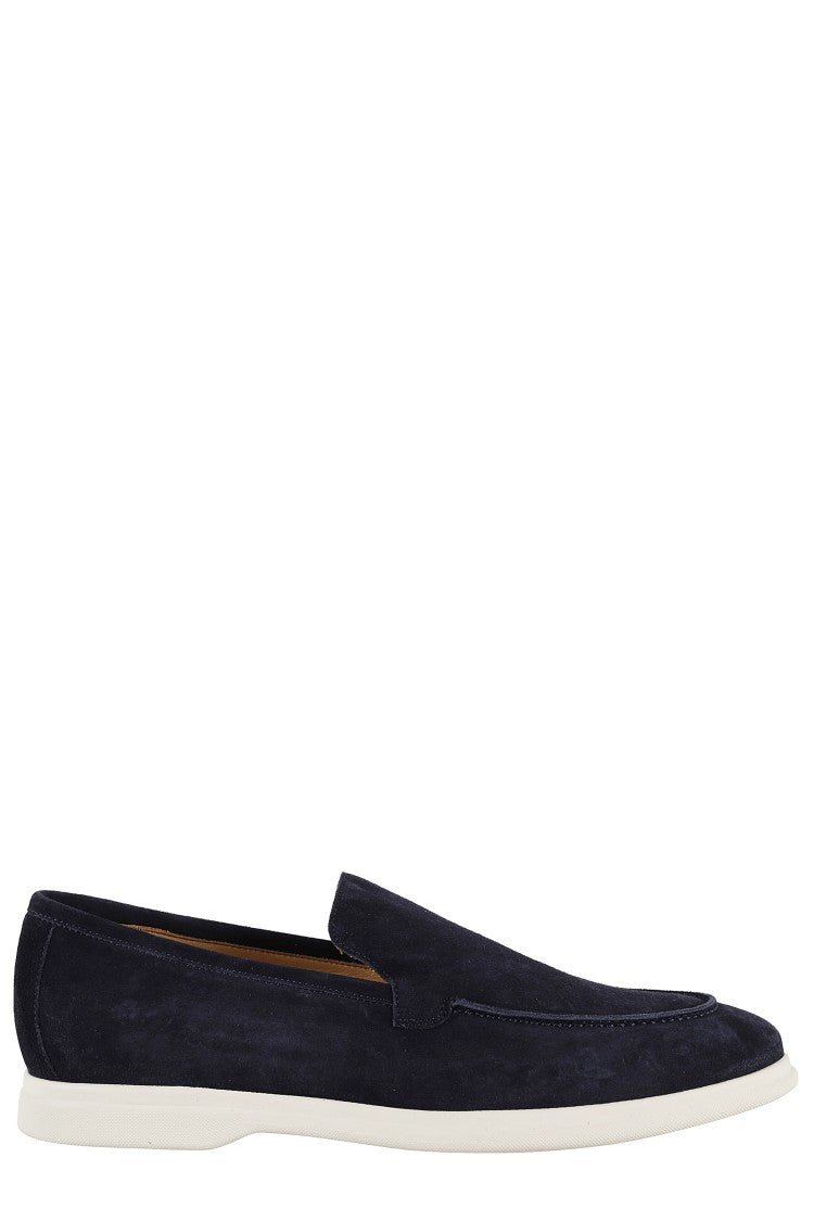 Tagliatore Suede Moccasin With Almond Toe