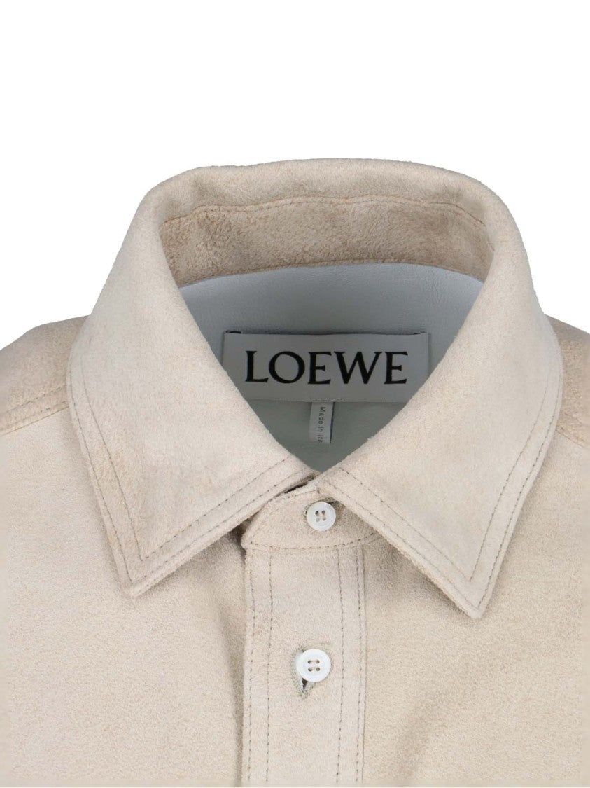 Loewe "Anagram" Shirt Jacket Beige