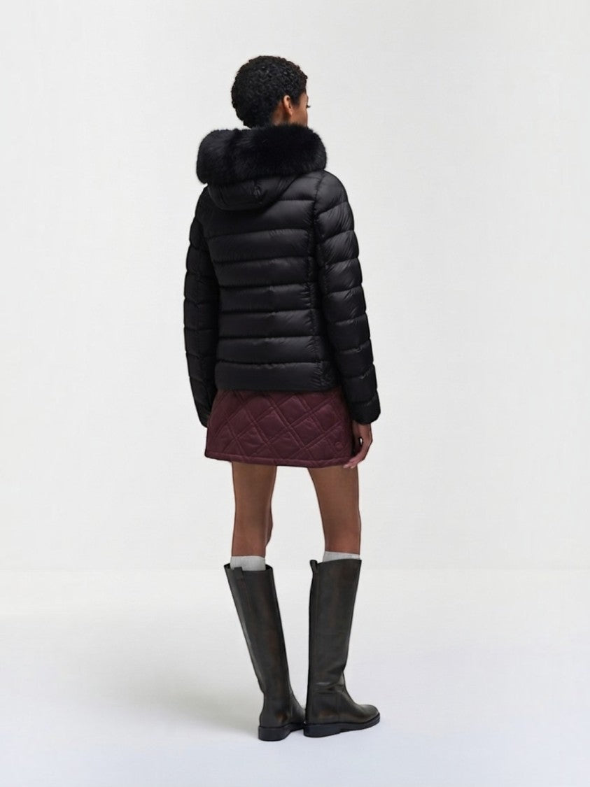 Colmar Nero V.Duv.D +P Quilted Lightweight Fur Down Jacket