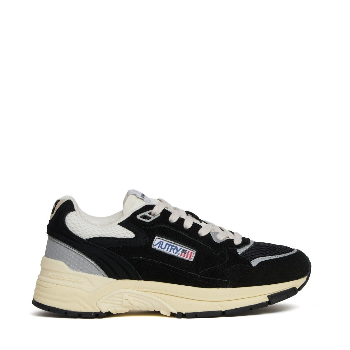 Autry Hyperway Sneakers In Mesh And Suede Black, Silver