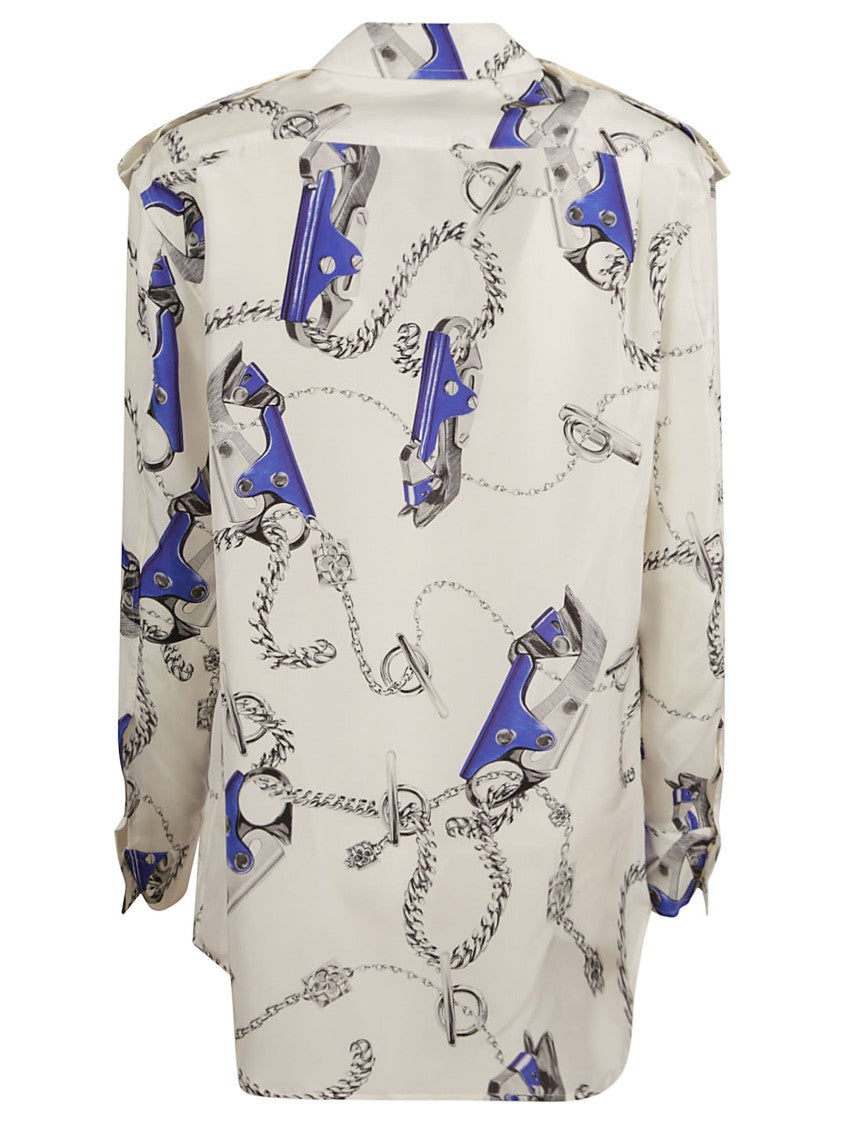 Burberry Graphic Print Silk Shirt