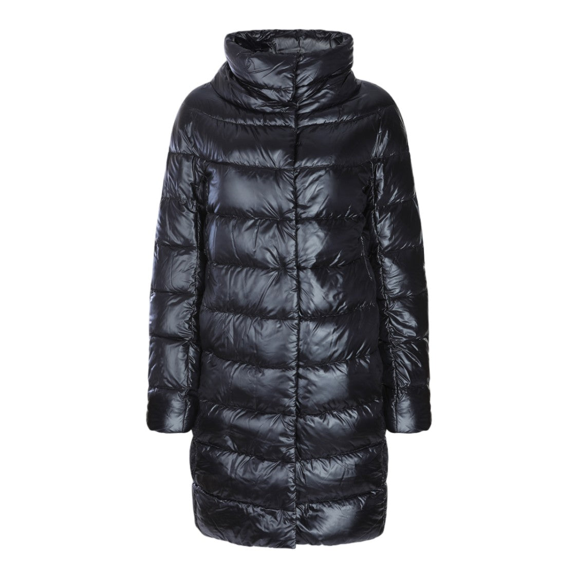 Herno Glossy Quilted Down Coat With Structured Collar