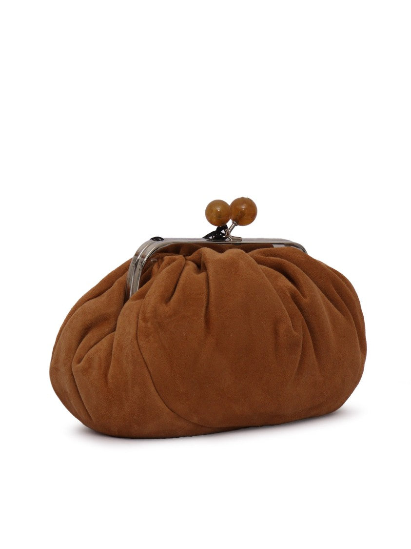 Max Mara Structured Sheepskin Leather Handbag With Versatile Carrying Options