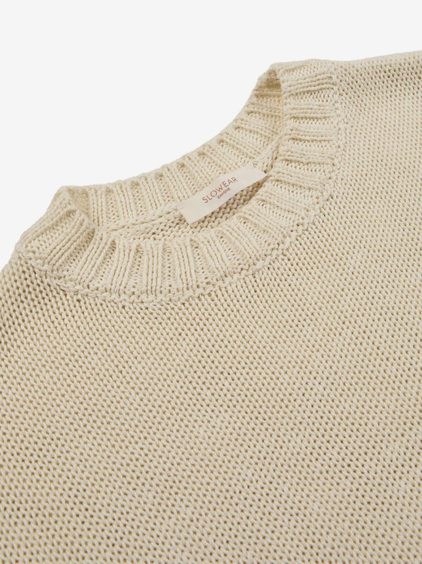 Zanone Neutral Boxy Fit Knitted Sleeveless Top